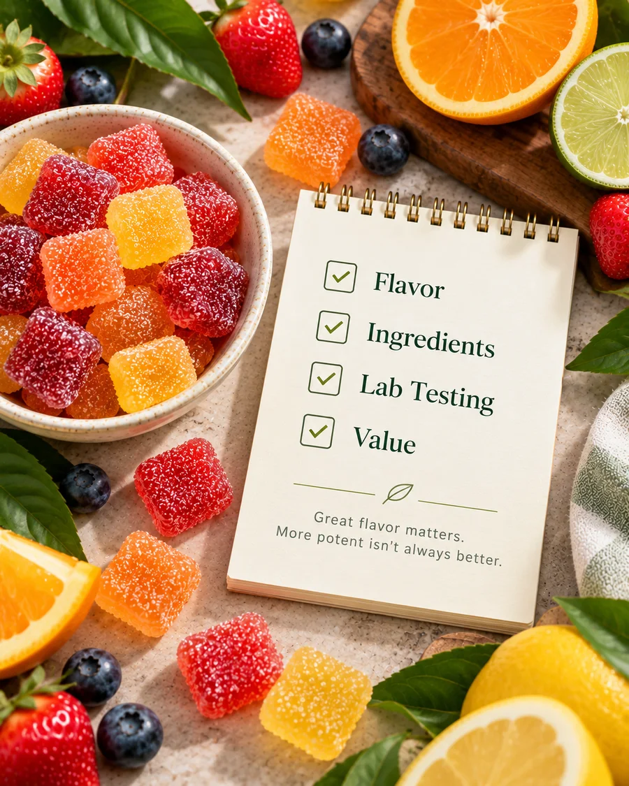 Gummy comparison checklist: flavor, ingredients, lab testing, and value