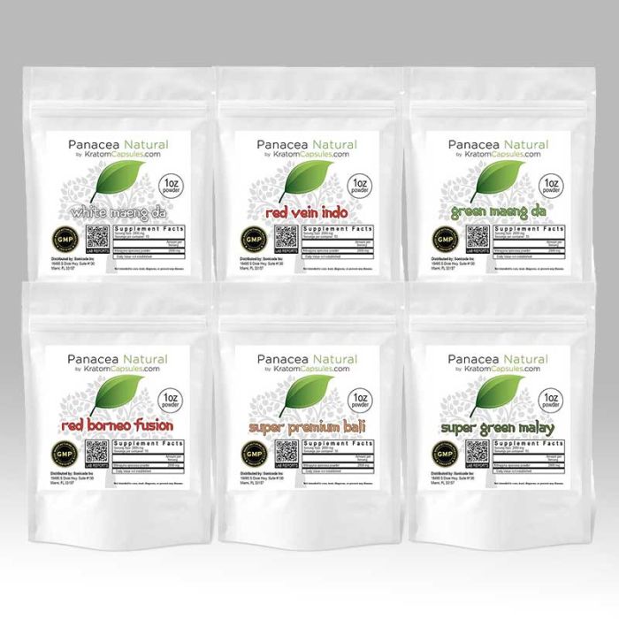 Kratom Powder 1oz Variety Pack