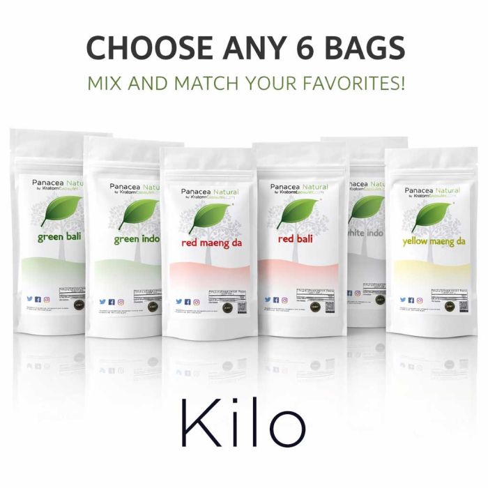 Kratom Powder Variety 6-Pack Kilo
